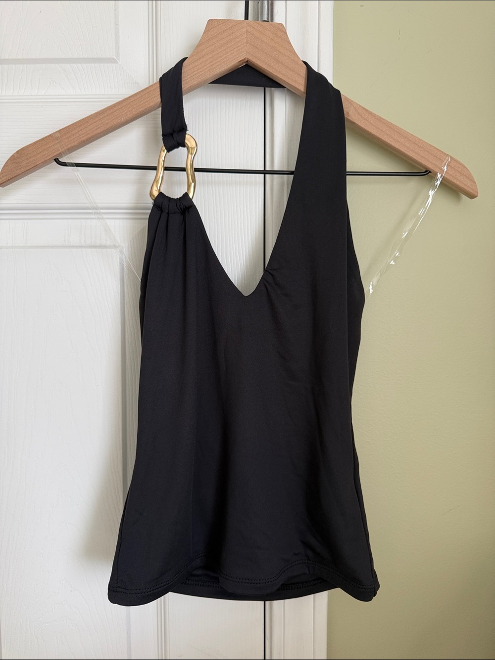 Pink Rose Luxe Contour Halter Tank Top Size XS